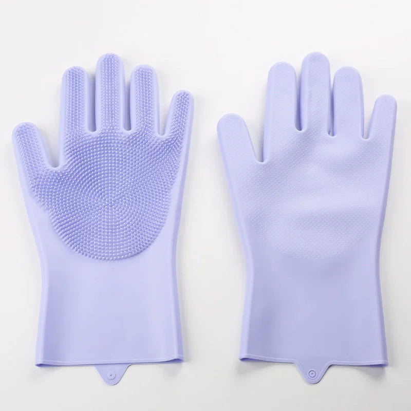 Pet Grooming Bathing Gloves Dog Cat Bathing Shampoo Scrubber Magic Massaging Cleaning Cleanner Sponge Silicon Hair Removal Glove