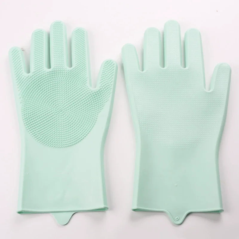 Pet Grooming Bathing Gloves Dog Cat Bathing Shampoo Scrubber Magic Massaging Cleaning Cleanner Sponge Silicon Hair Removal Glove